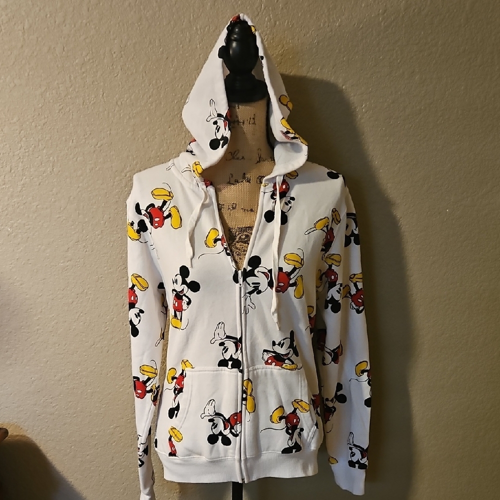 Disney White and Yellow Hoodie NWOT
